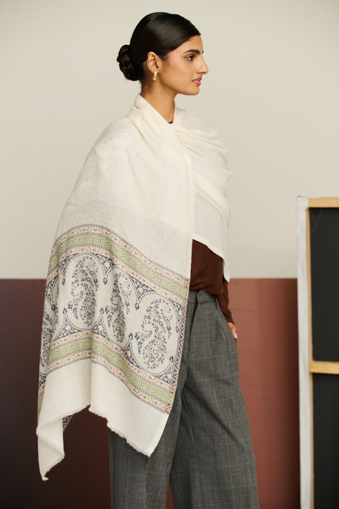 Paisley Flip - Reversible Paisley Border Stole