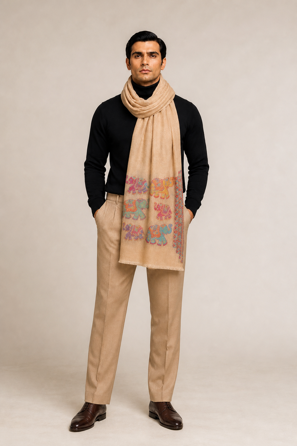 Elephant Line - Elephant Motif Stole
