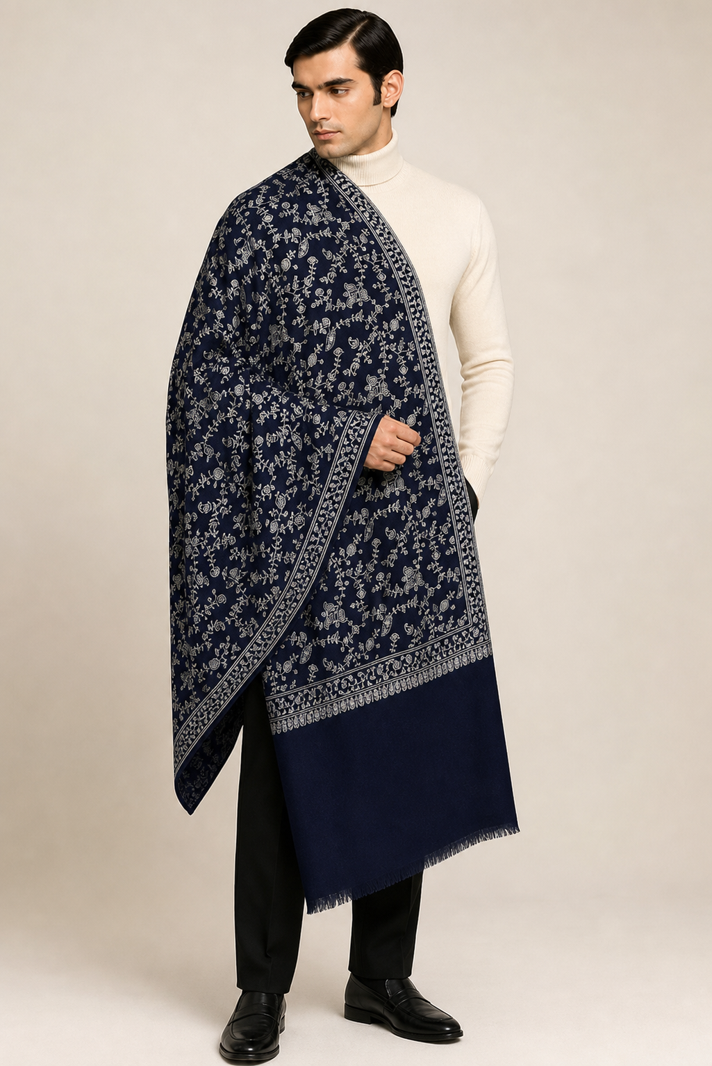 Sozni Jaal - Fine Wool Sozni Jaal Shawl