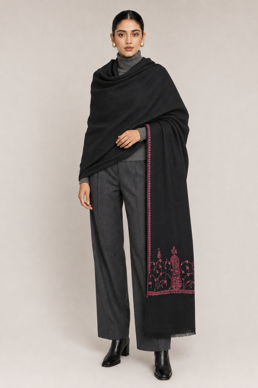 Cashmina Buti - Cashmina Palla Buti Shawl
