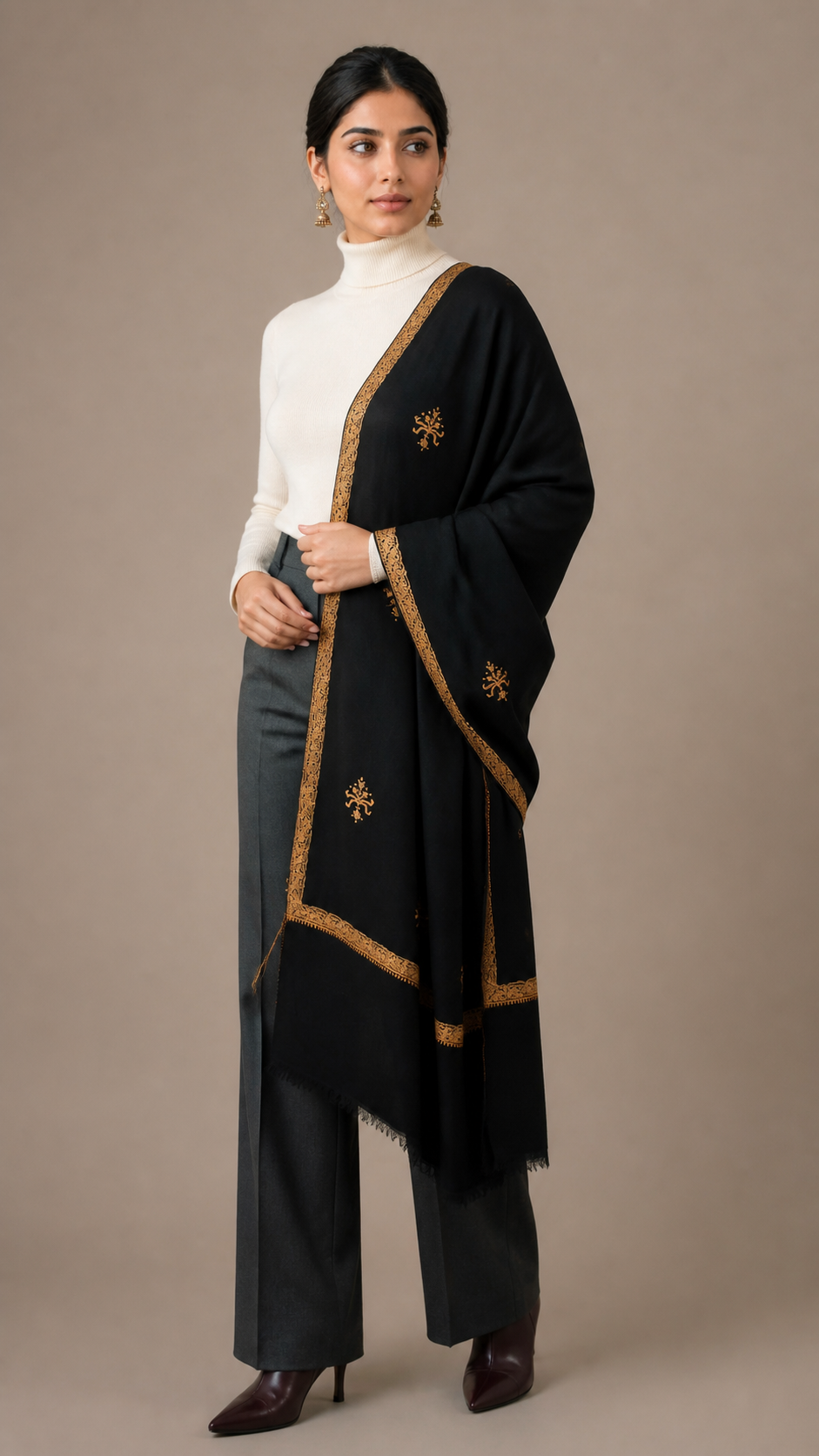 Cashmina Hashi - Cashmina Hashi Buti Shawl