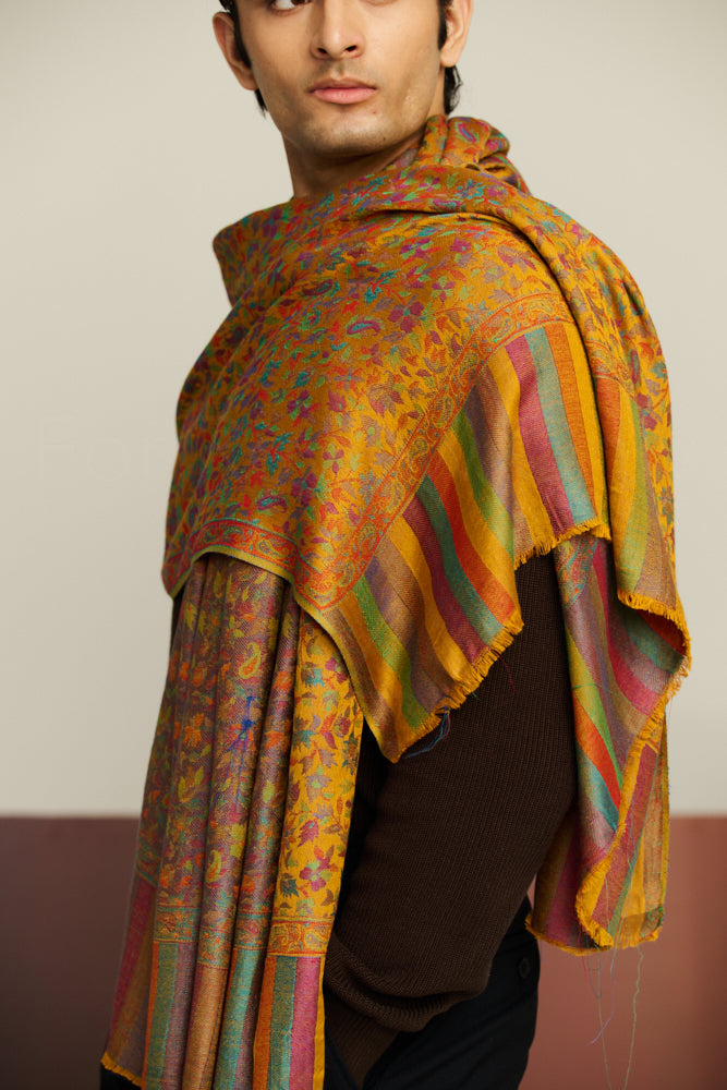 Jamavar Core - Classic Jamavar Reversible Shawl