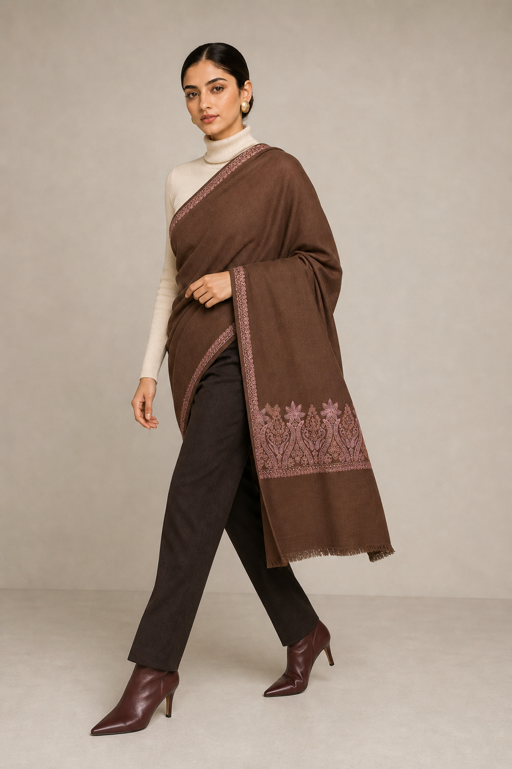 Cashmina Palla - Cashmina Palla Embroidery Shawl