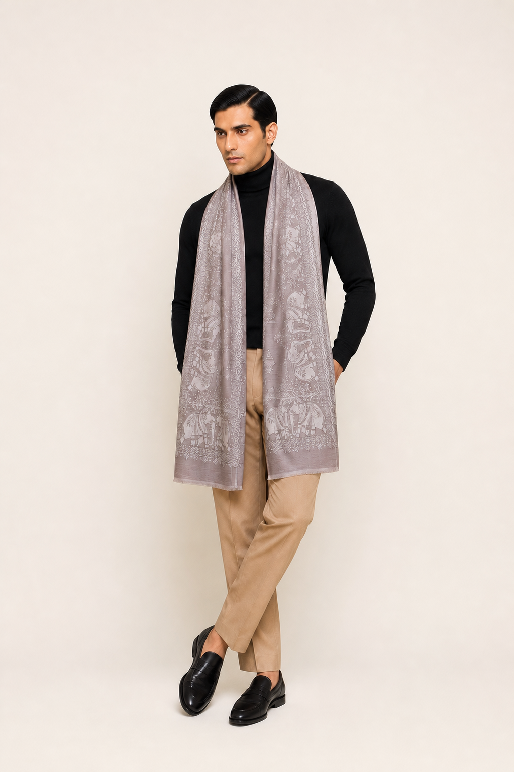 Elephant Trail - Elephant Border Stole
