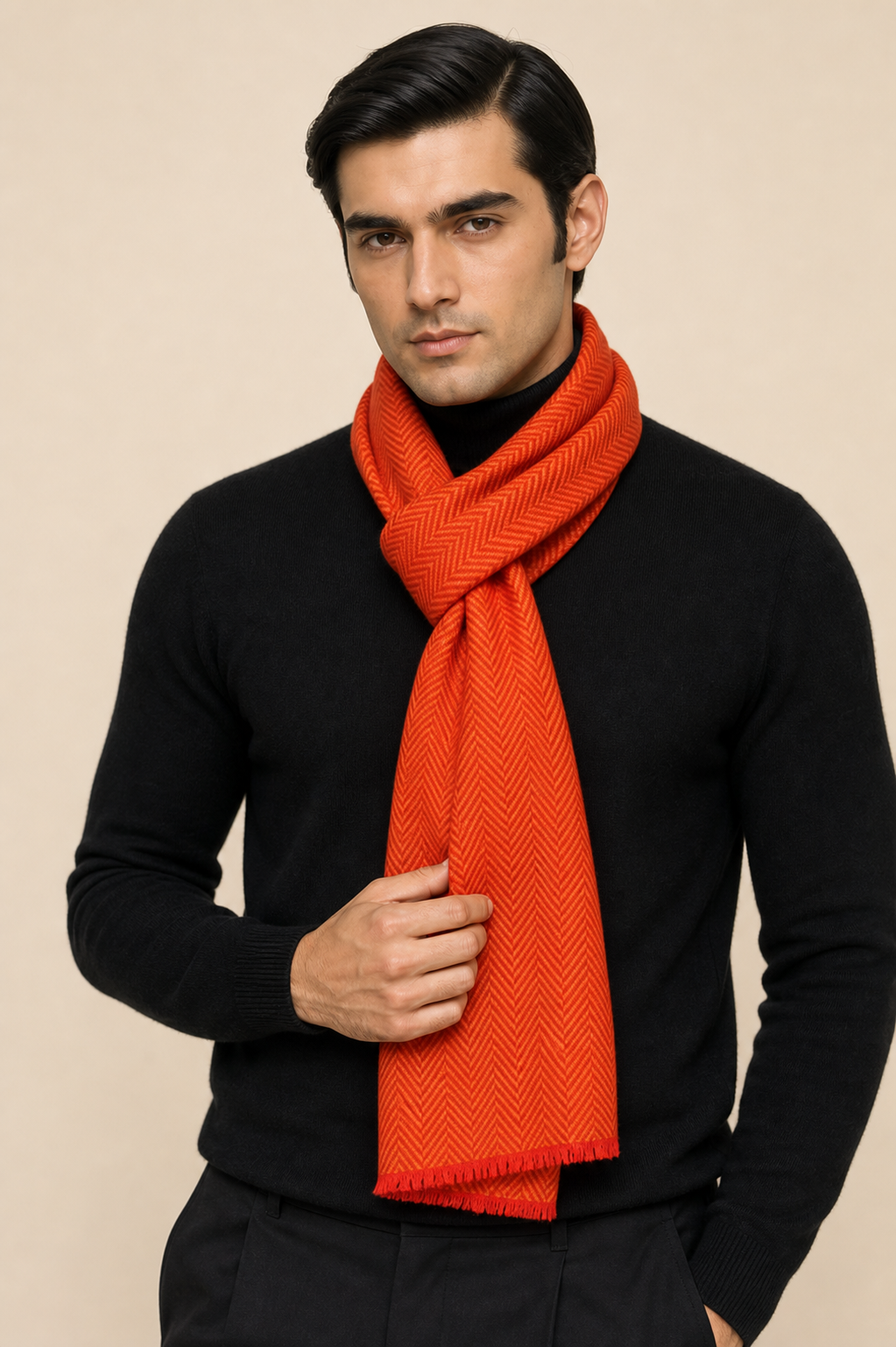 Chevron Core - Fine Wool Chevron Weave Muffler