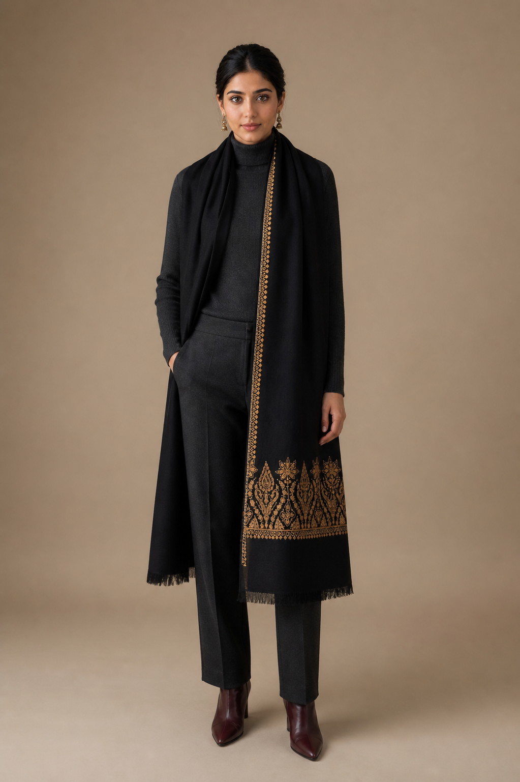 Cashmina Palla - Cashmina Palla Embroidery Shawl