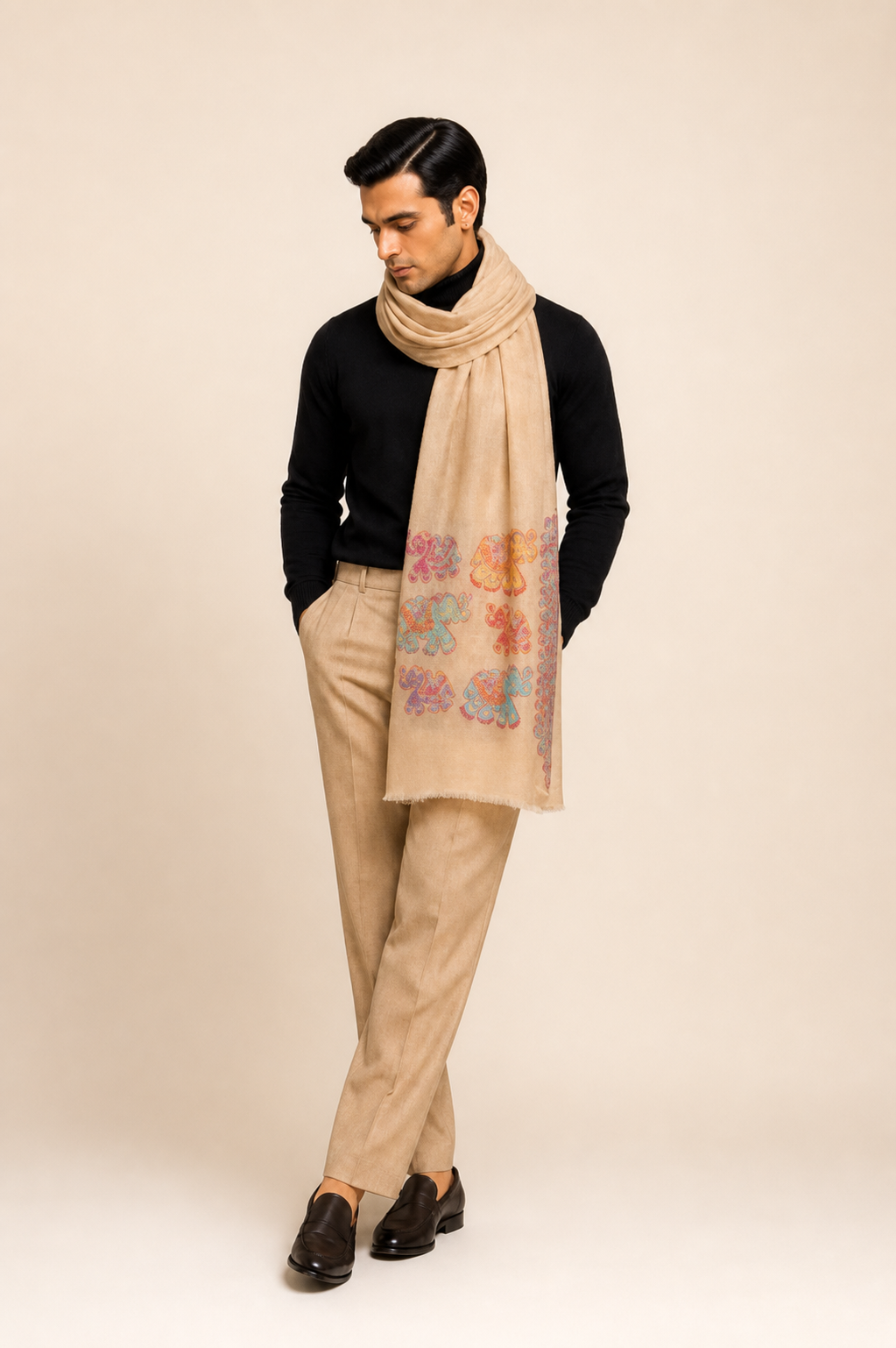 Elephant Line - Elephant Motif Stole