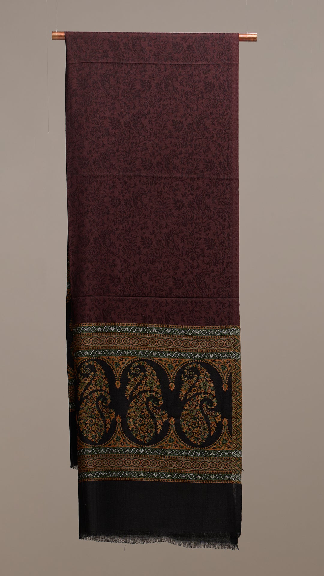 Paisley Flip - Reversible Paisley Border Stole