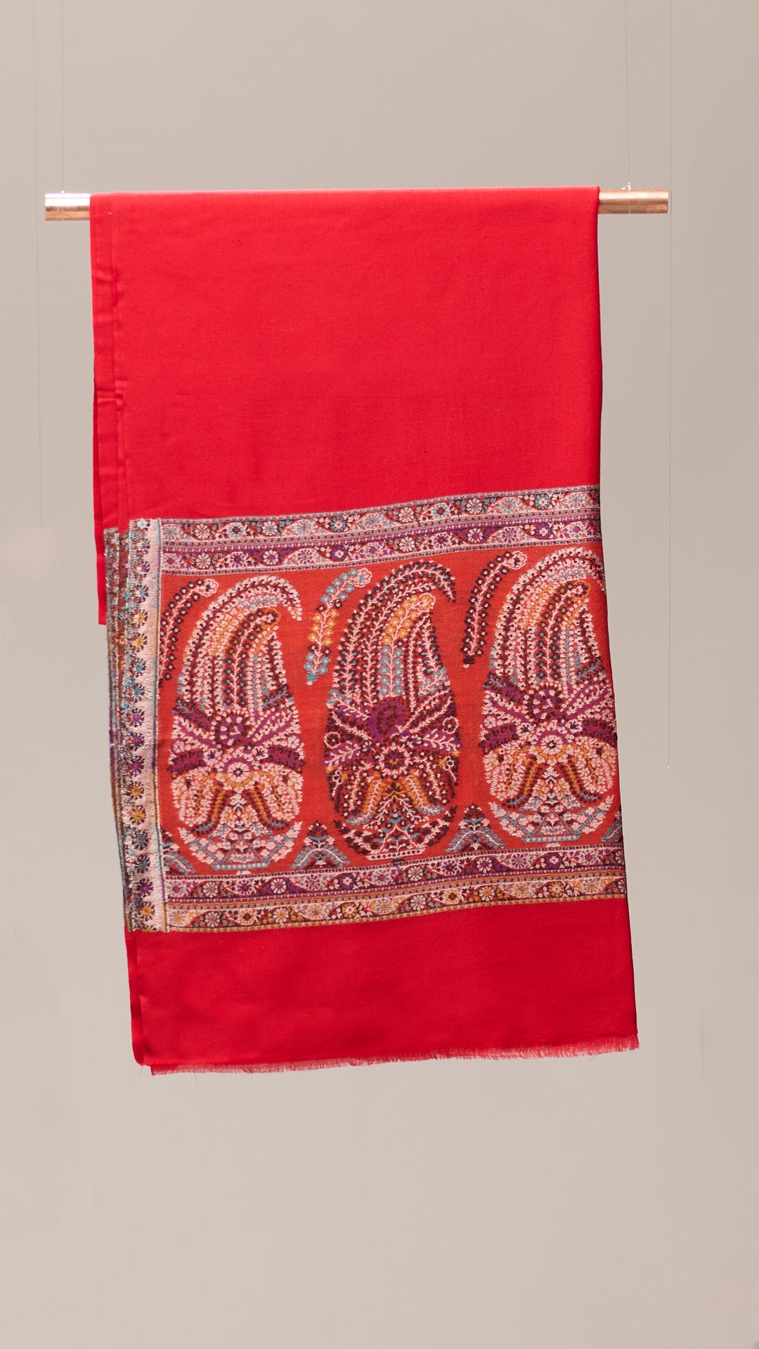 Paisley Flip - Reversible Paisley Border Stole