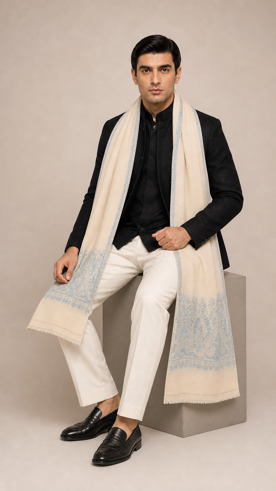 Cashmina Palla - Cashmina Palla Embroidery Shawl