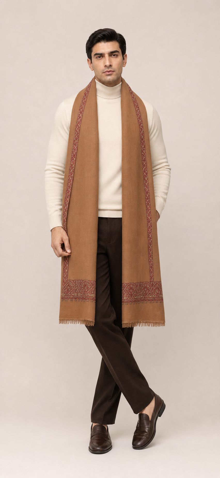 Cashmina Royal - Cashmina Double Hashi Border Shawl