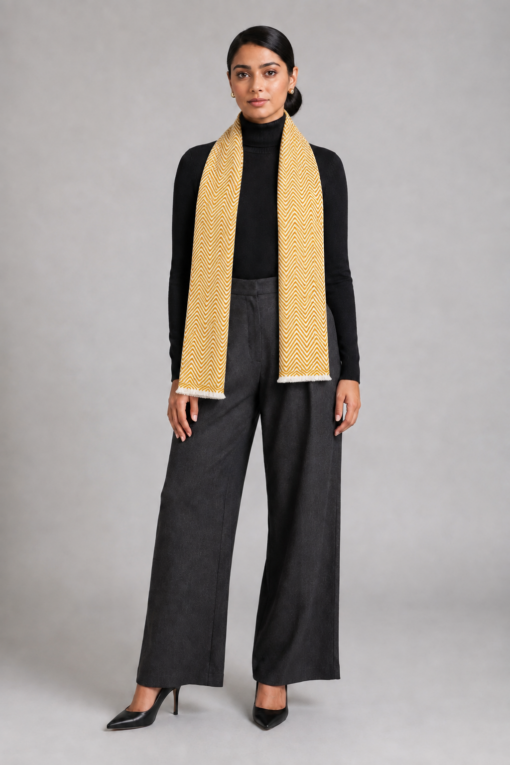 Chevron Core - Fine Wool Chevron Weave Muffler