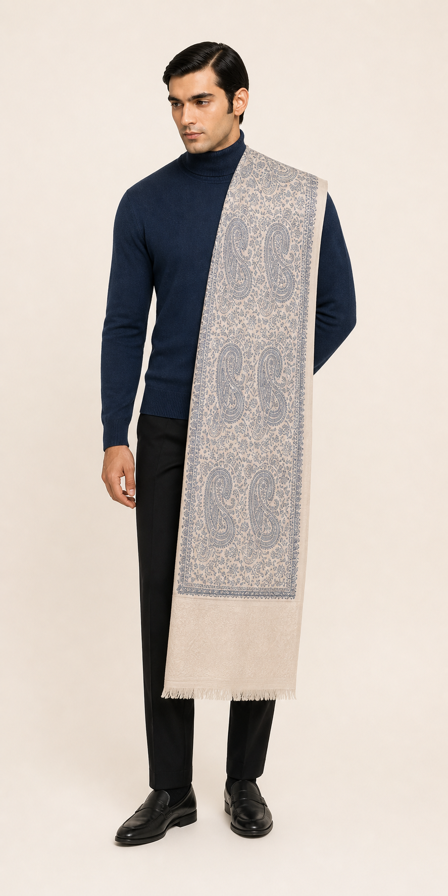 Jama Solid - Fine Wool Single Colour Jama Stole
