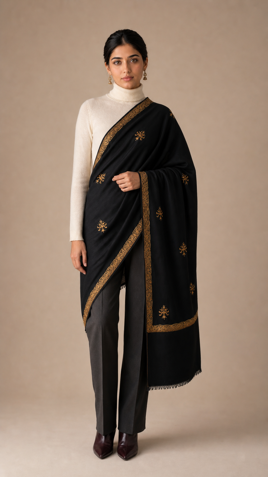 Cashmina Hashi - Cashmina Hashi Buti Shawl