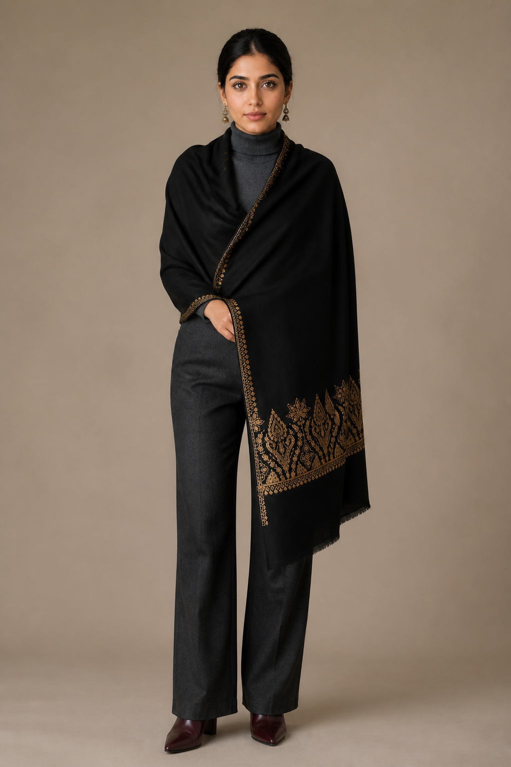 Cashmina Palla - Cashmina Palla Embroidery Shawl