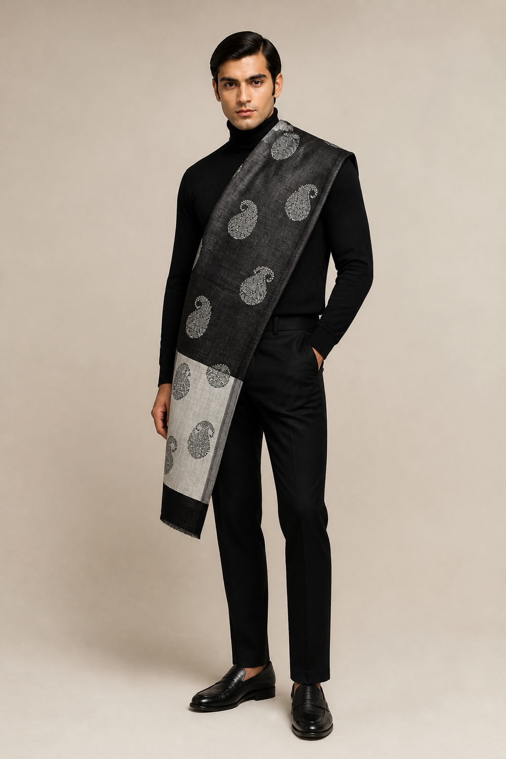 Paisley Flip - All Over Paisley Reversible Stole