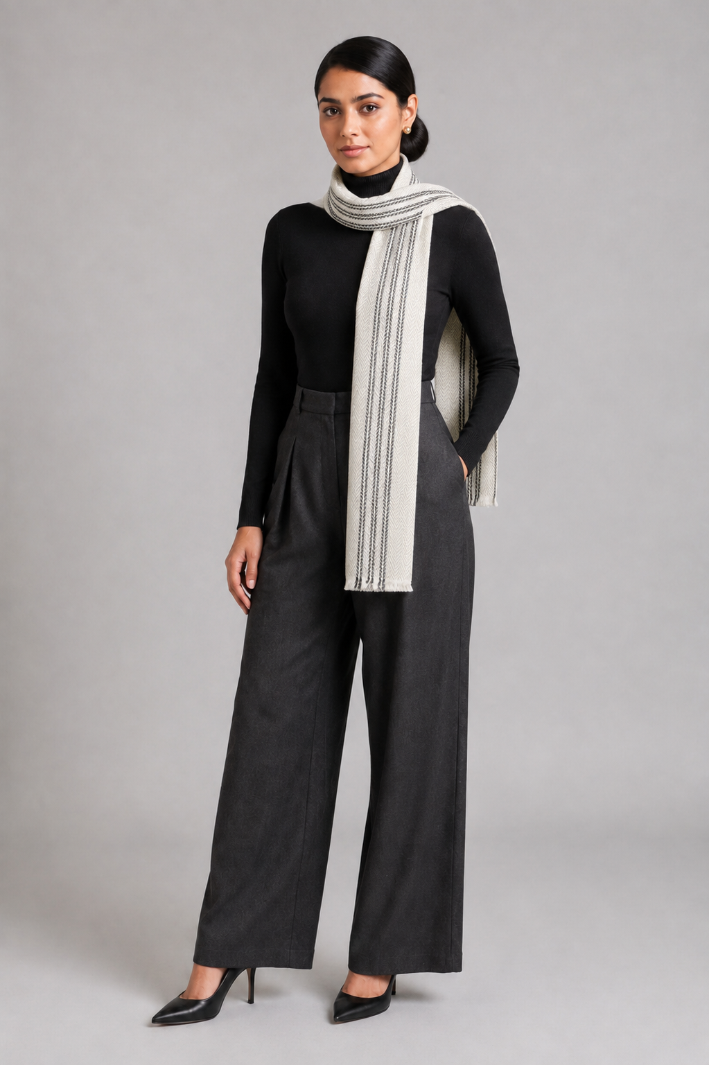 Chevron Core - Fine Wool Chevron Weave Muffler