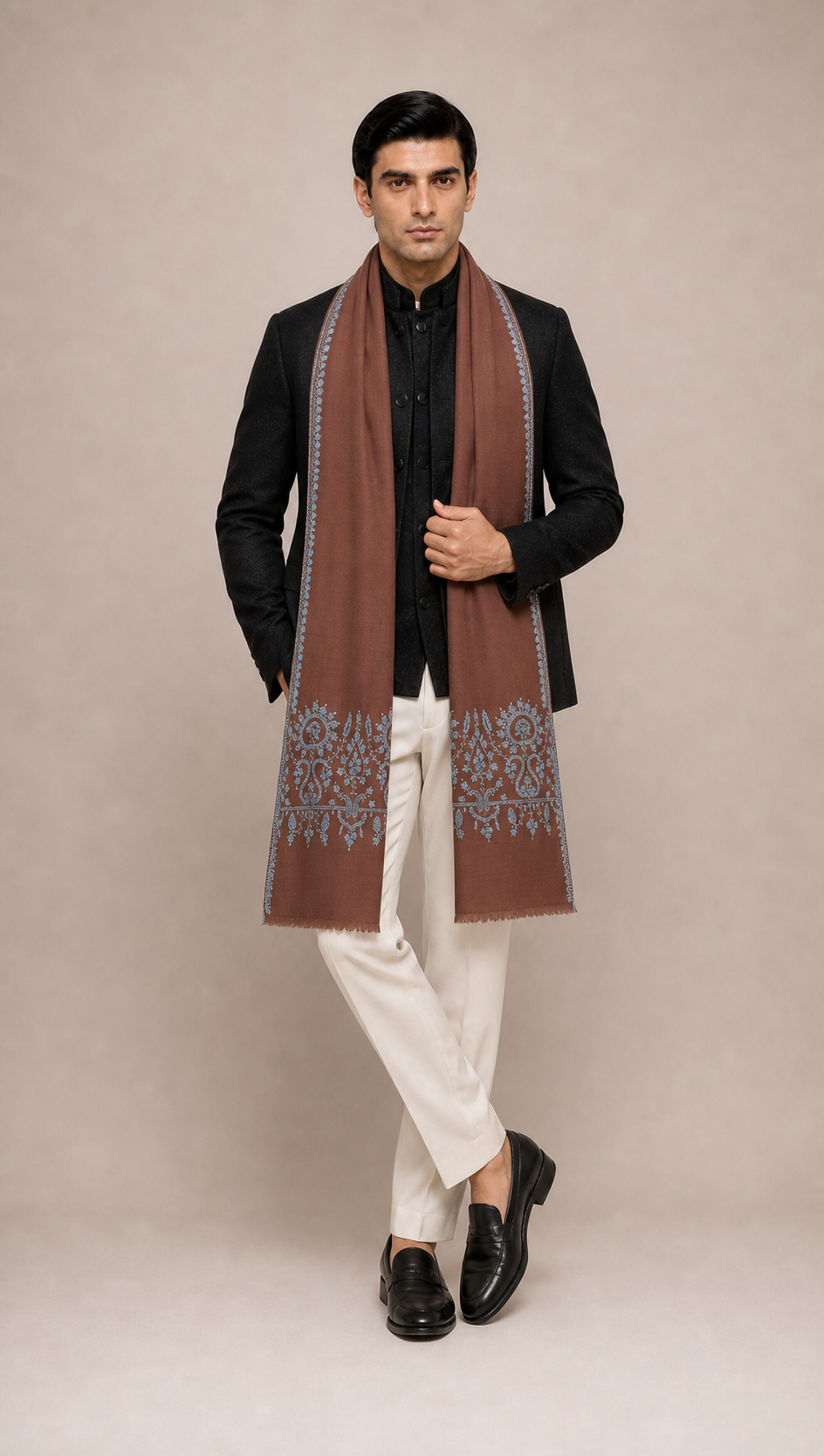 Cashmina Palla - Cashmina Palla Embroidery Shawl