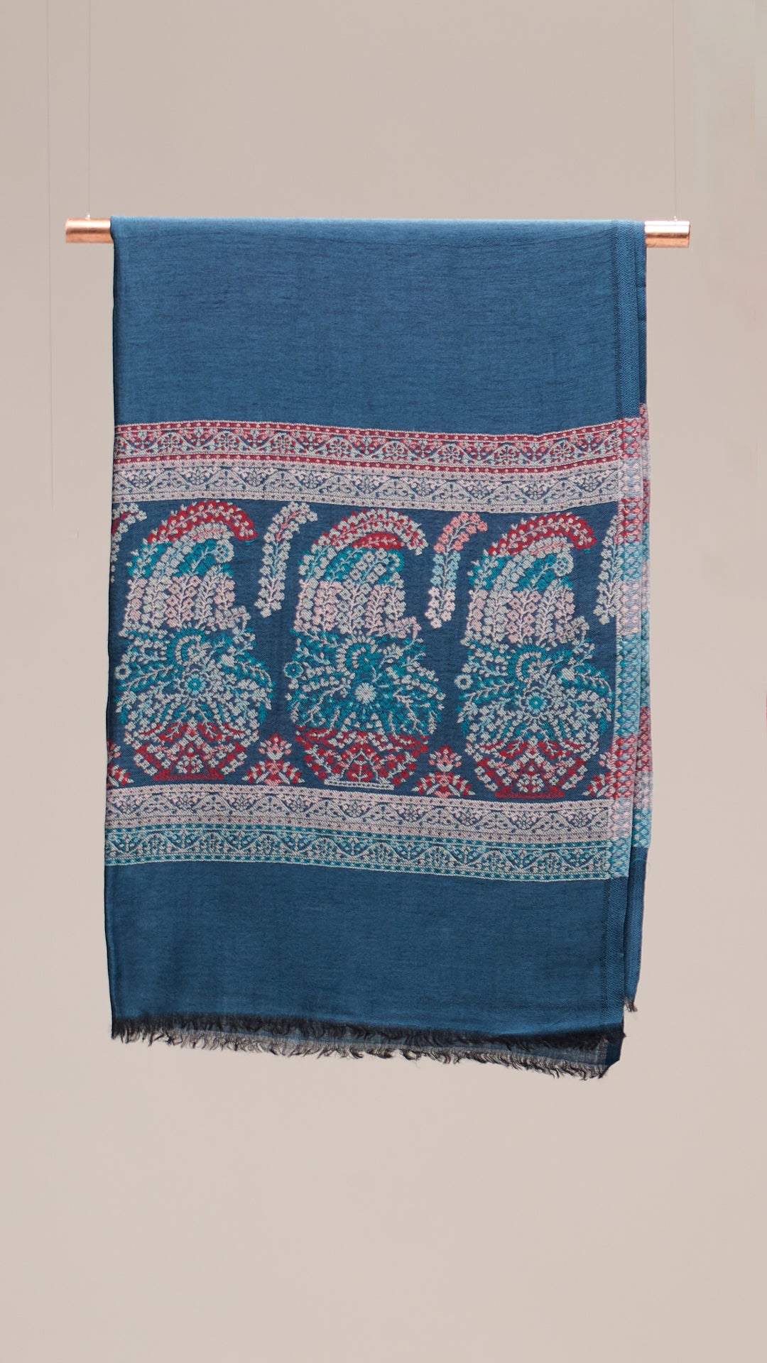 Paisley Flip - Reversible Paisley Border Stole