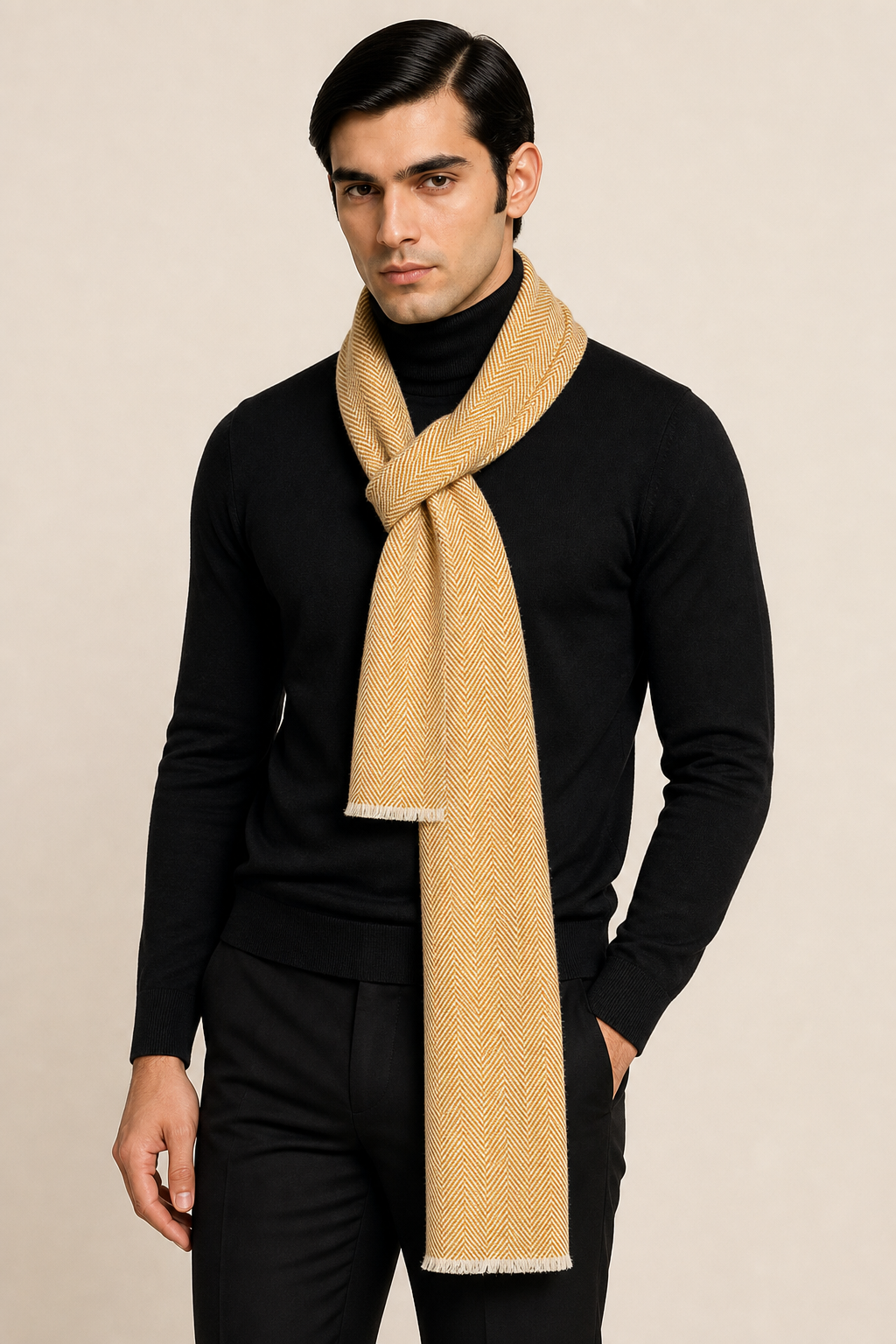 Chevron Core - Fine Wool Chevron Weave Muffler