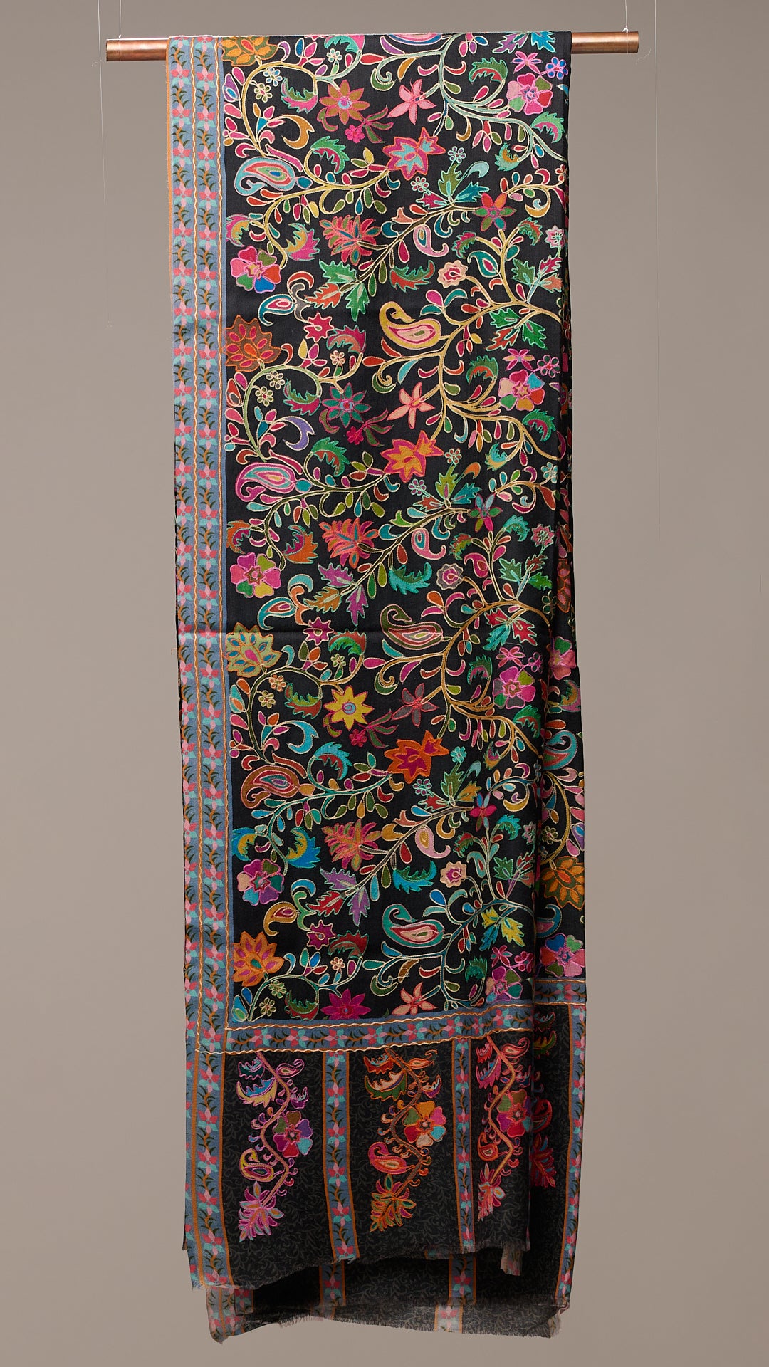Kalamkari Heritage - Fine Wool Kalamkari Shawl