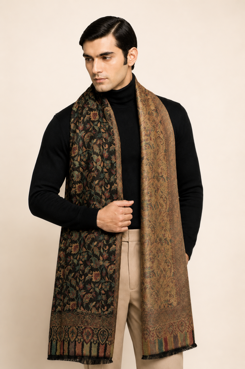 Jamavar Core - Classic Jamavar Reversible Shawl