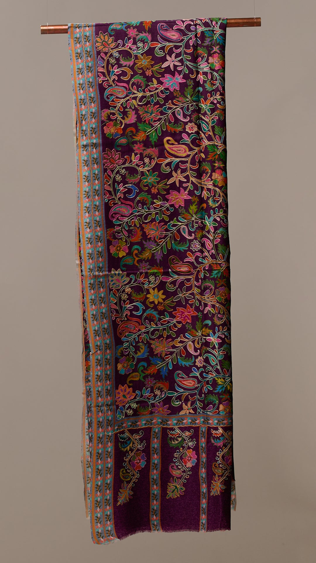 Kalamkari Heritage - Fine Wool Kalamkari Shawl