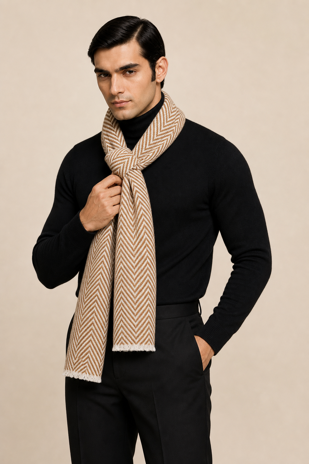Chevron Core - Fine Wool Chevron Weave Muffler