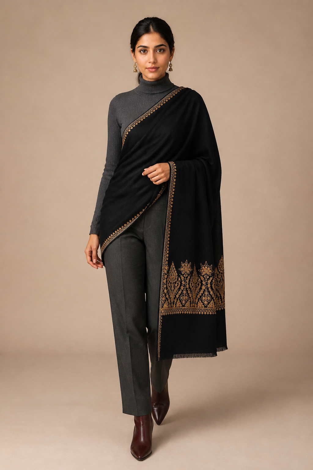 Cashmina Palla - Cashmina Palla Embroidery Shawl