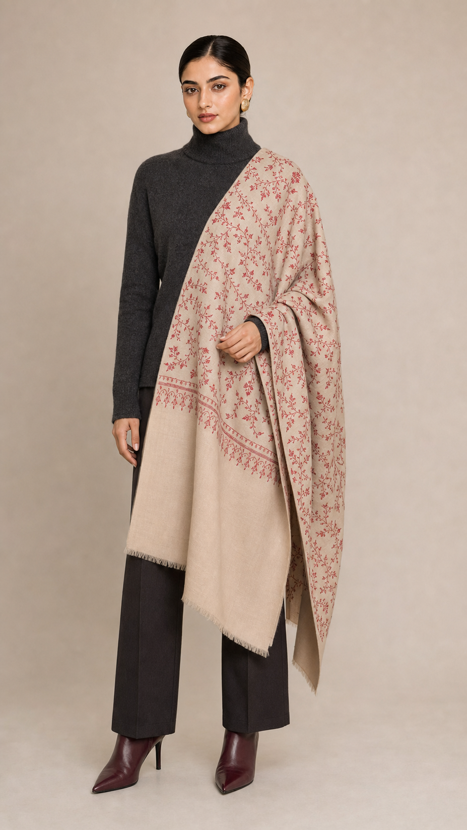 Cashmina All Over - Cashmina All Over Jali Shawl