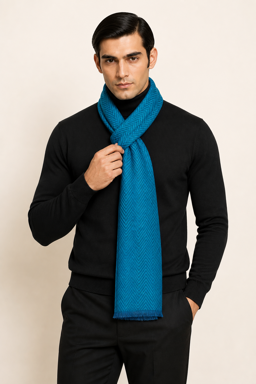 Chevron Core - Fine Wool Chevron Weave Muffler