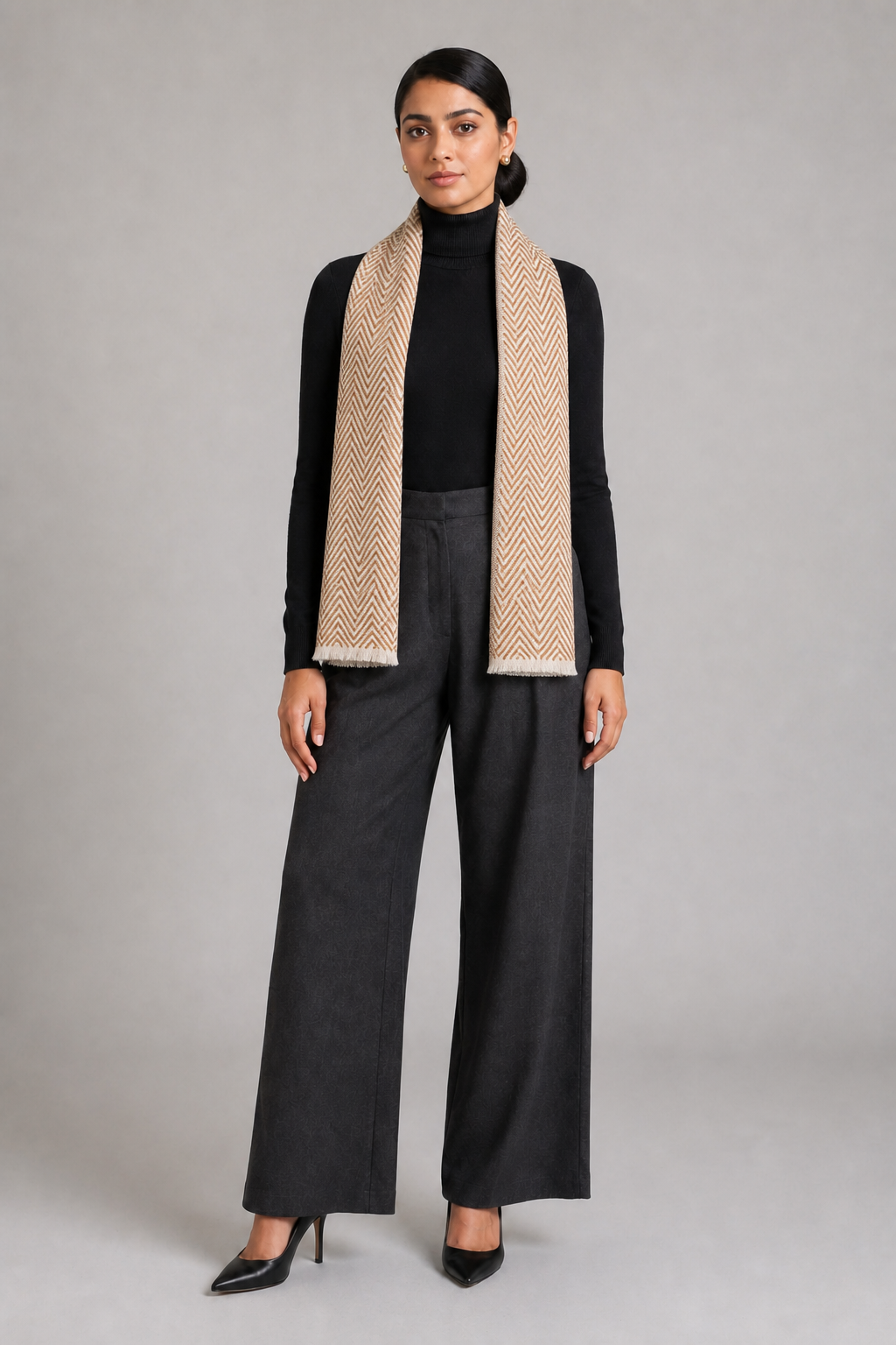 Chevron Core - Fine Wool Chevron Weave Muffler