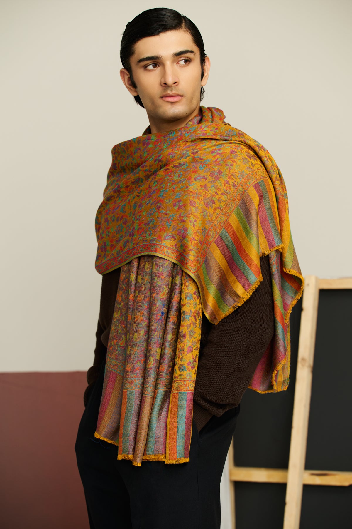 Jamavar Core - Classic Jamavar Reversible Shawl