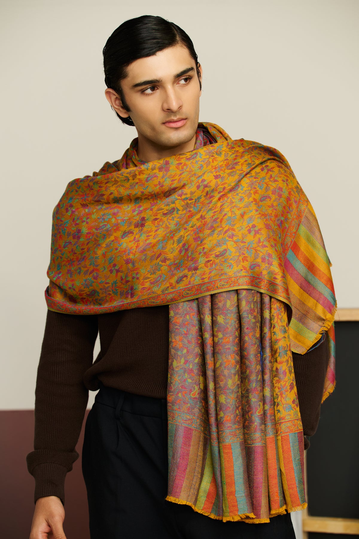 Jamavar Core - Classic Jamavar Reversible Shawl