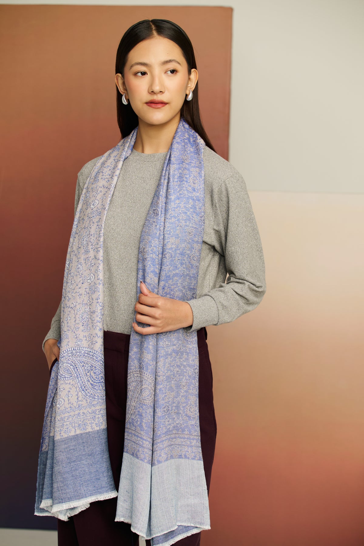 Jaal - Fine Jali Weave Reversible Stole