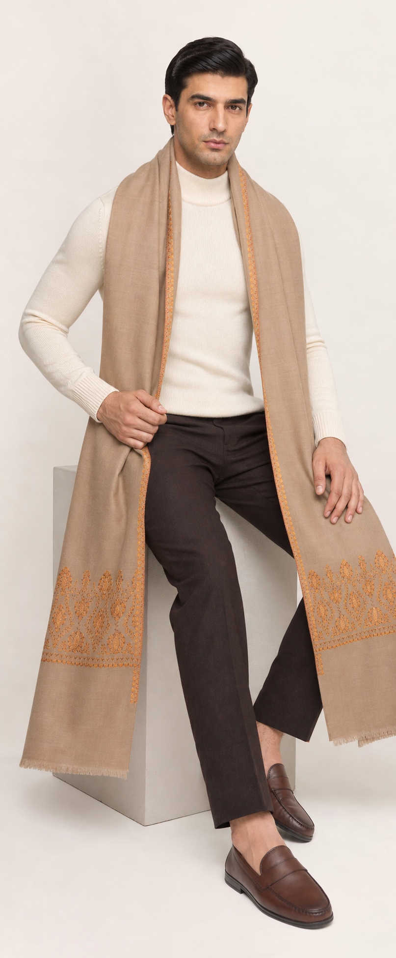 Cashmina Palla - Cashmina Palla Embroidery Shawl