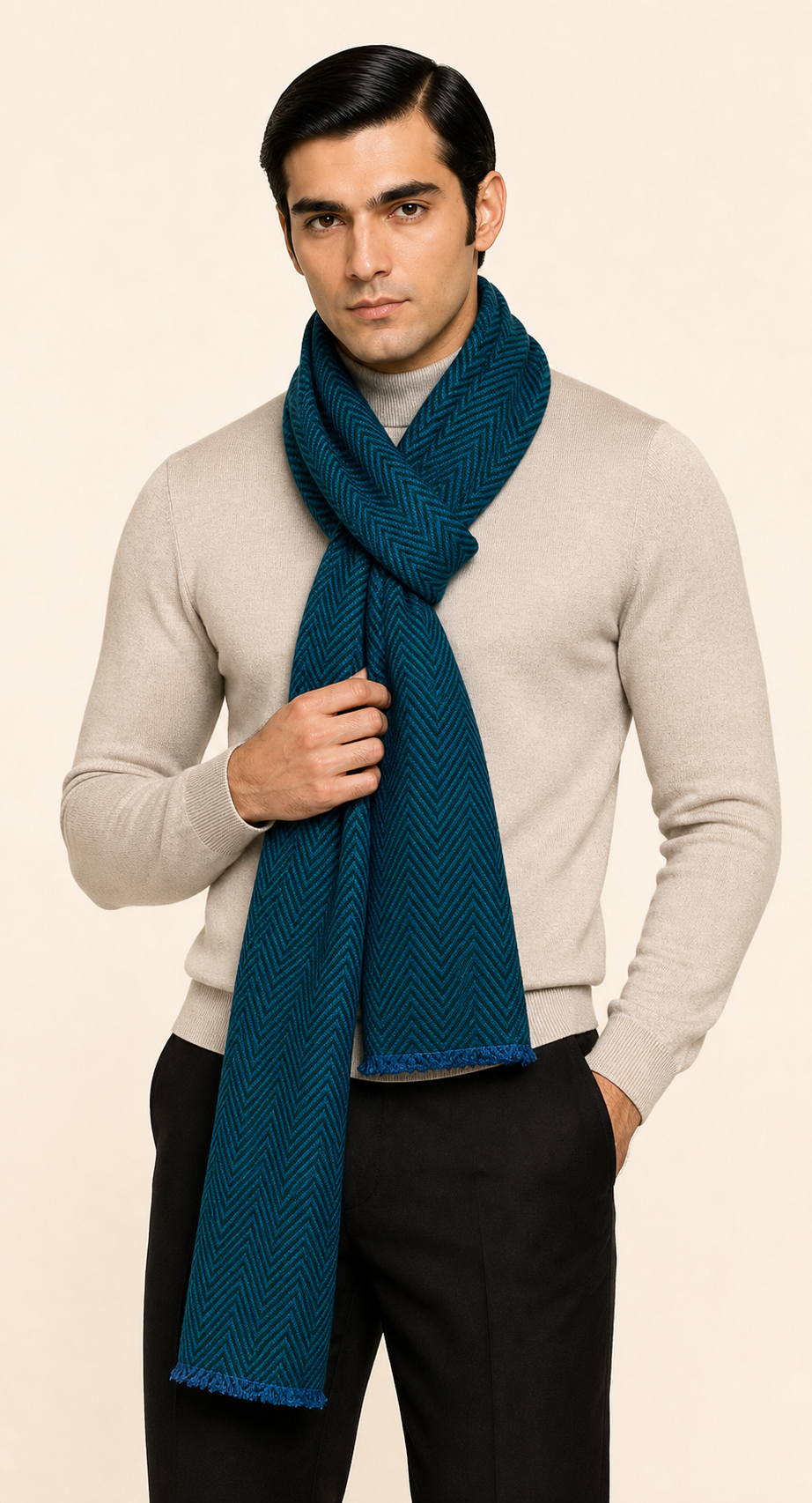 Chevron Core - Fine Wool Chevron Weave Muffler