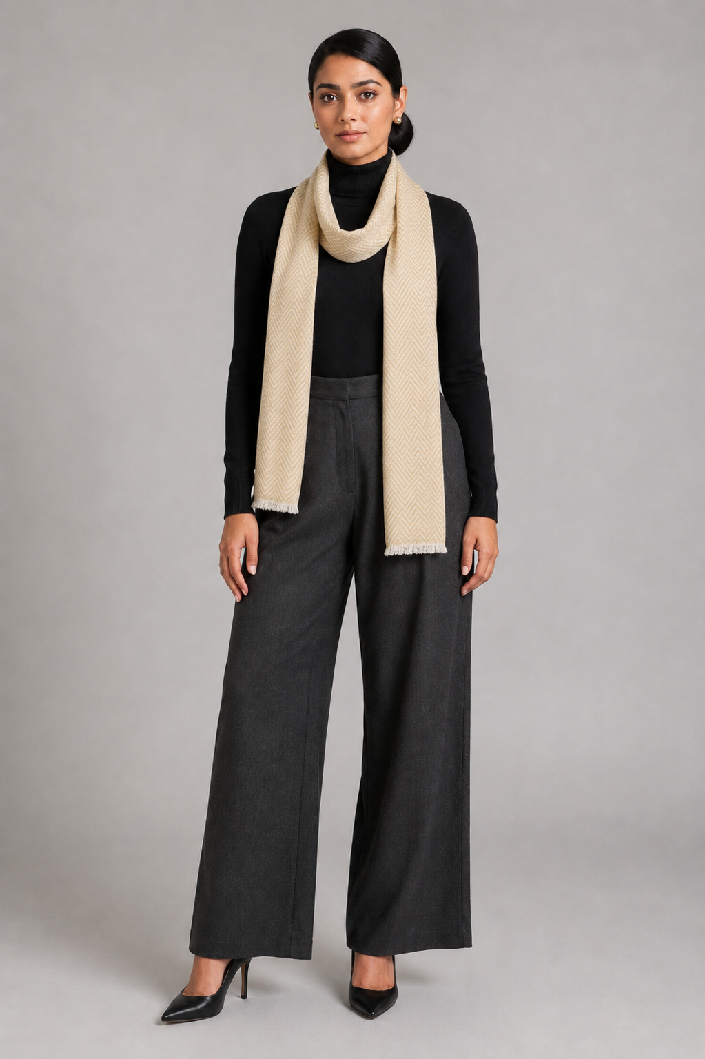 Chevron Core - Fine Wool Chevron Weave Muffler