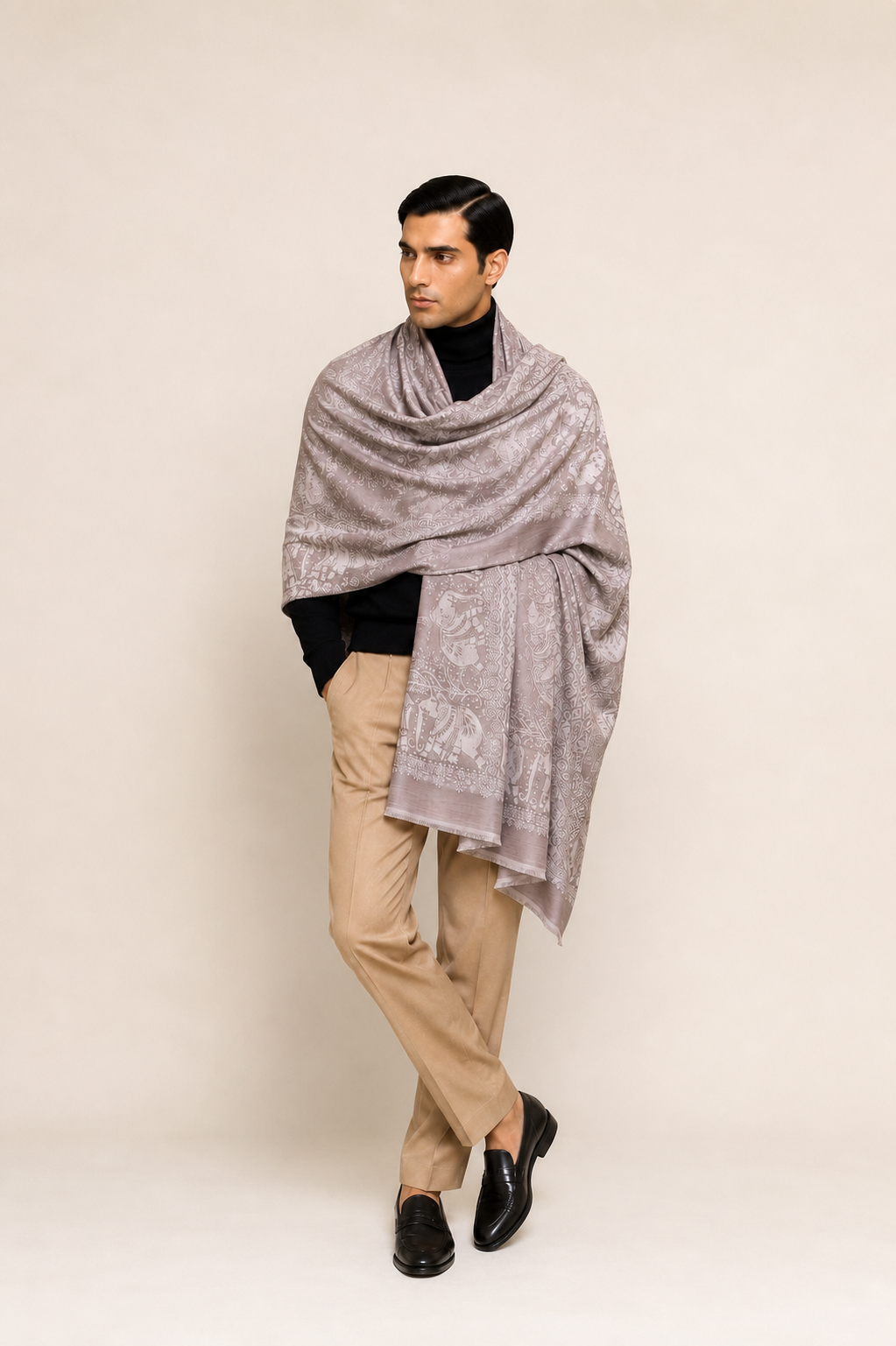 Elephant Trail - Elephant Border Stole