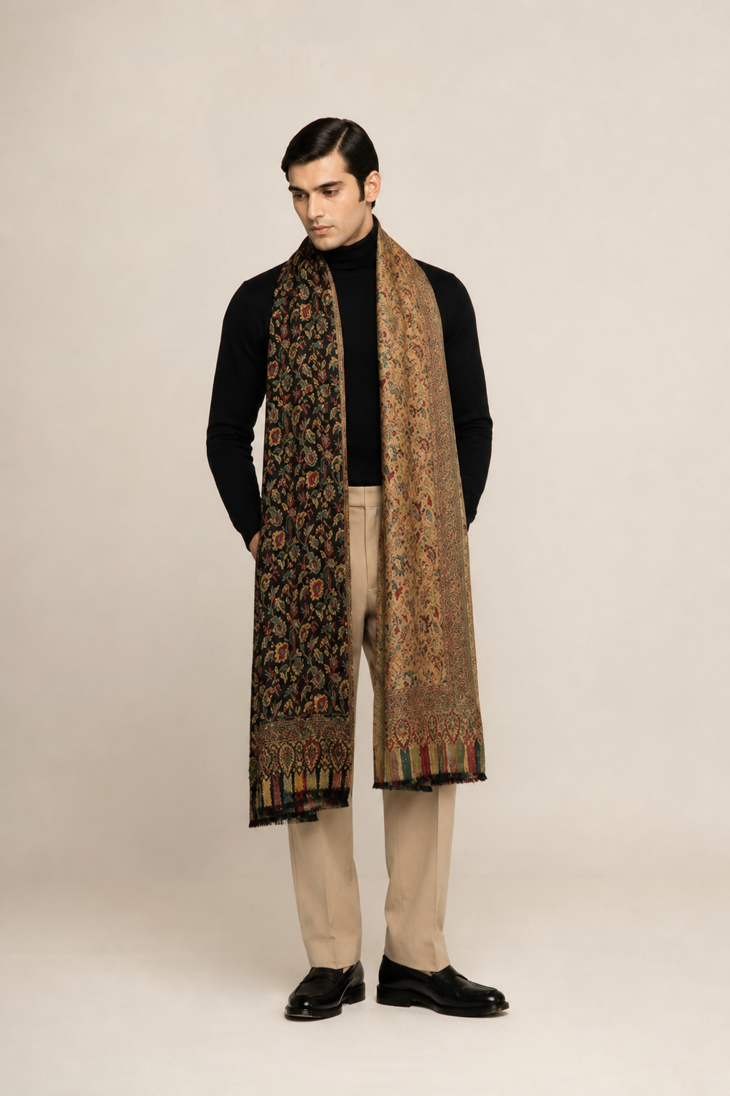Jamavar Core - Classic Jamavar Reversible Shawl