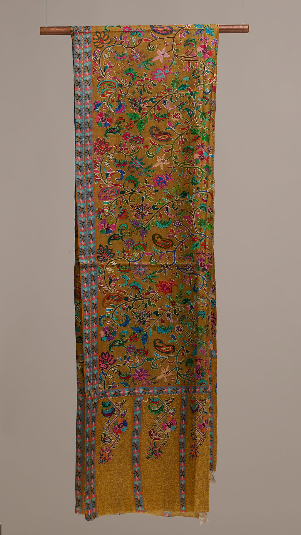 Kalamkari Heritage - Fine Wool Kalamkari Shawl