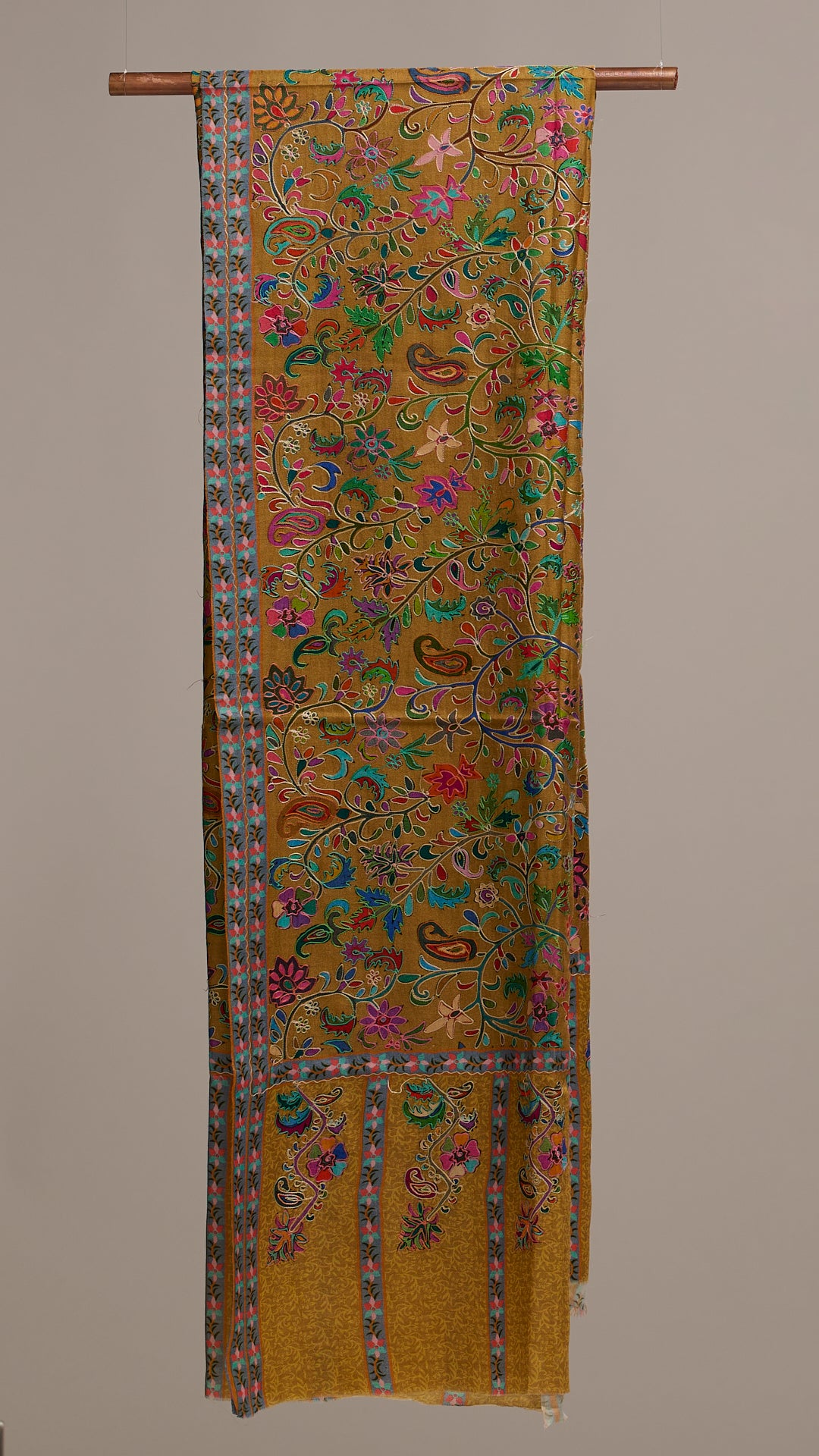 Kalamkari Heritage - Fine Wool Kalamkari Shawl