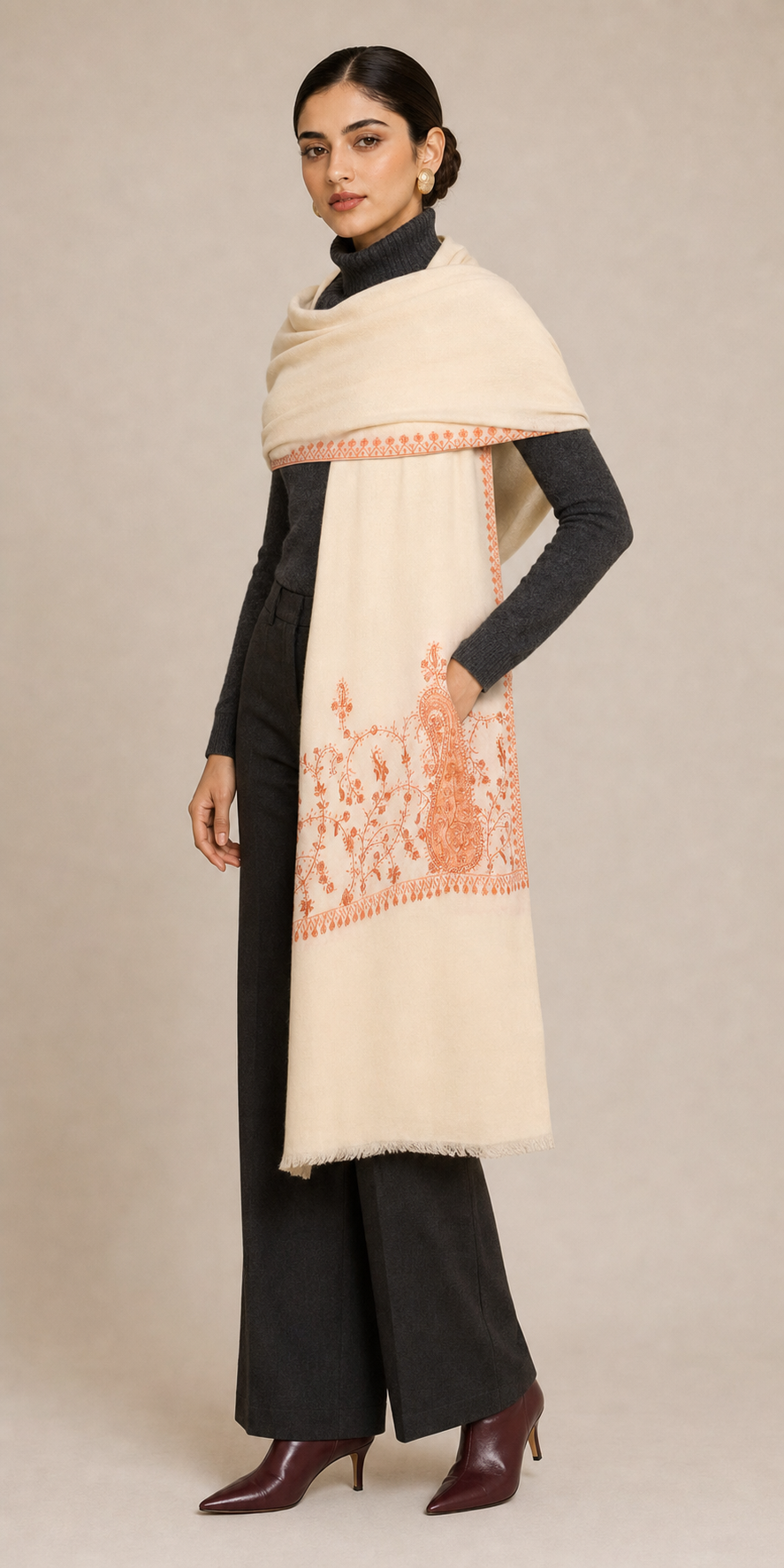 Cashmina Buti - Cashmina Palla Buti Shawl