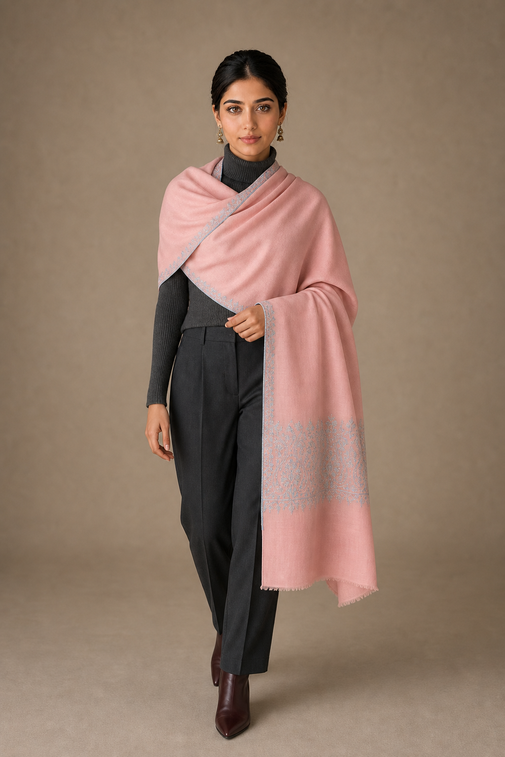 Cashmina Palla - Cashmina Palla Embroidery Shawl