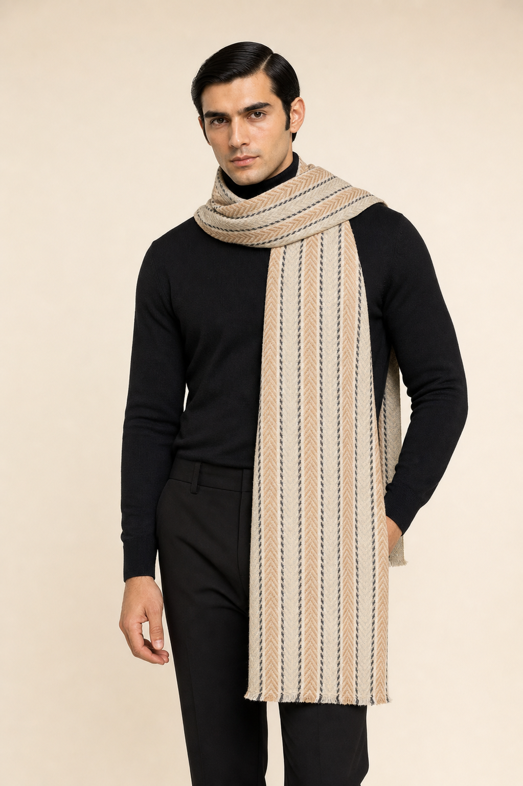 Chevron Core - Fine Wool Chevron Weave Muffler