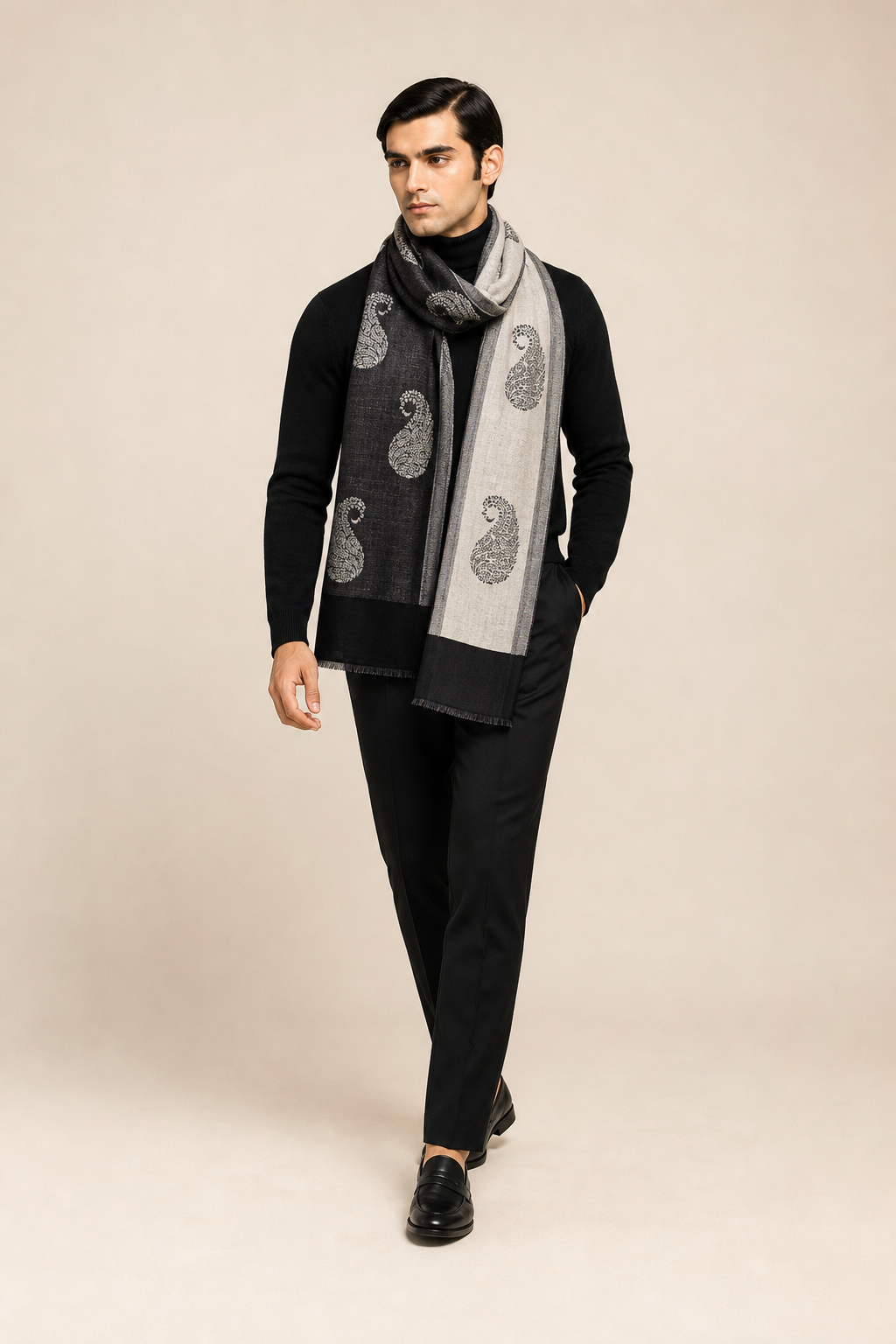 Paisley Flip - All Over Paisley Reversible Stole