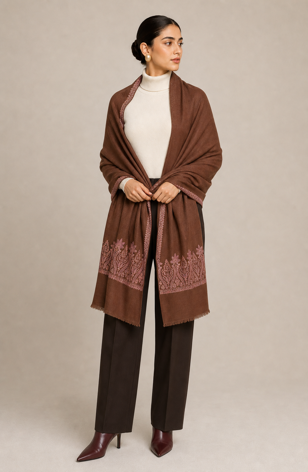 Cashmina Palla - Cashmina Palla Embroidery Shawl