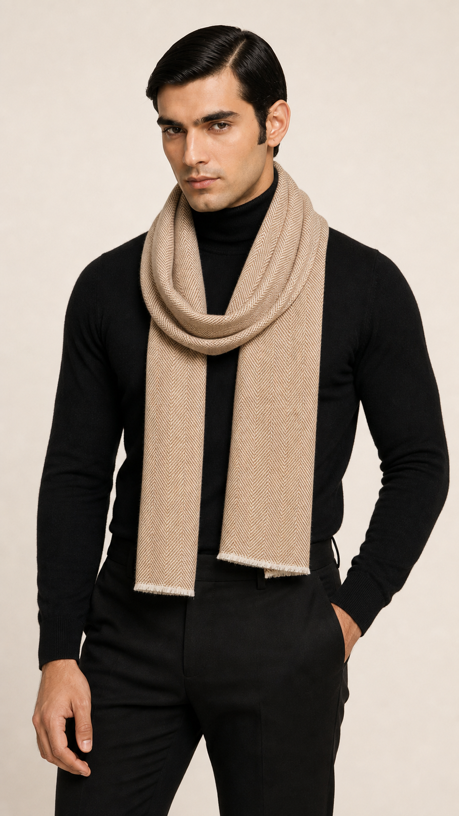 Chevron Core - Fine Wool Chevron Weave Muffler