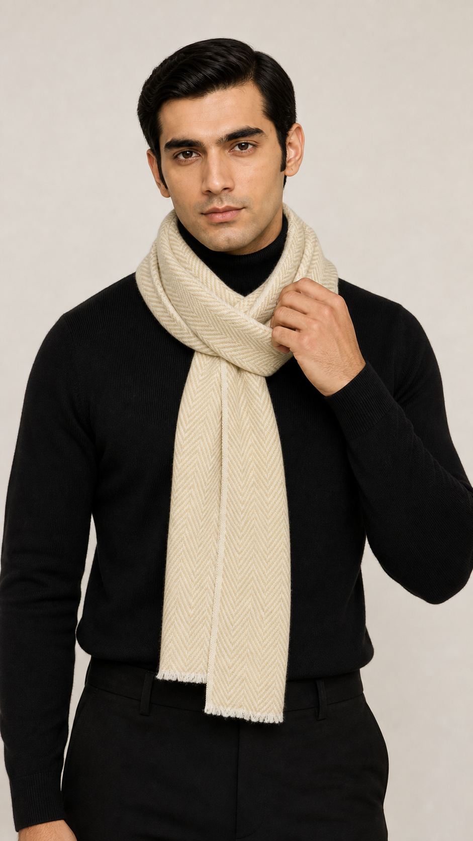 Chevron Core - Fine Wool Chevron Weave Muffler